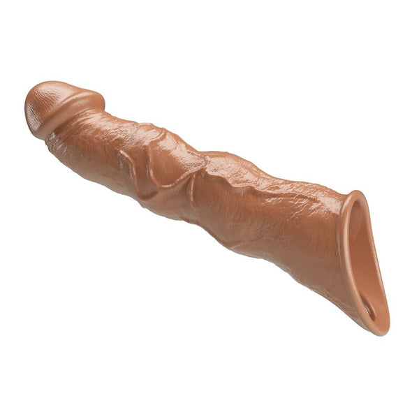 PRETTY LOVE - FUNDA EXTENSORA PARA PENE AJUSTABLE 28 CM Ø 4,5 CM COLOR MARRÓN