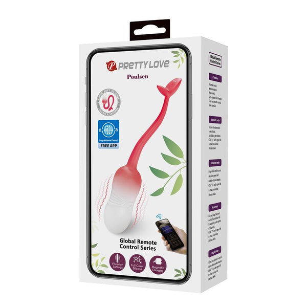 PRETTY LOVE - HUEVO VIBRADOR PULSEN CONTROL APP 12 FUNCIONES RECARGABLE USB ROSA