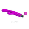 PRETTY LOVE - JENE VIBRADOR DOBLE ESTIMULACIÓN PARA PUNTO G Y CLÍTORIS MORADO