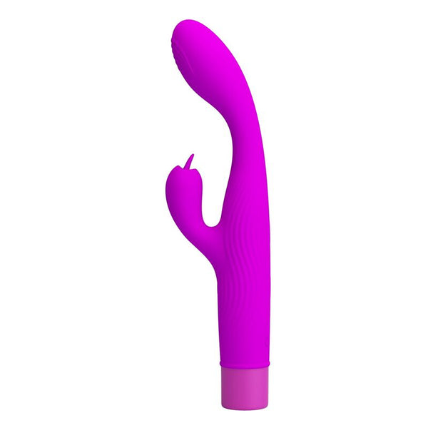 PRETTY LOVE - JENE VIBRADOR DOBLE ESTIMULACIÓN PARA PUNTO G Y CLÍTORIS MORADO