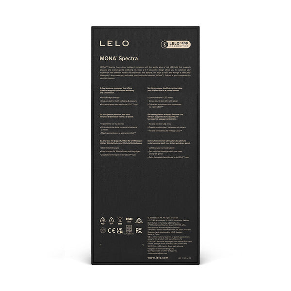 LELO - MONA SPECTRA MASAJEADOR ÍNTIMO CON LUZ ROJA RECARGABLE APP CONTROL