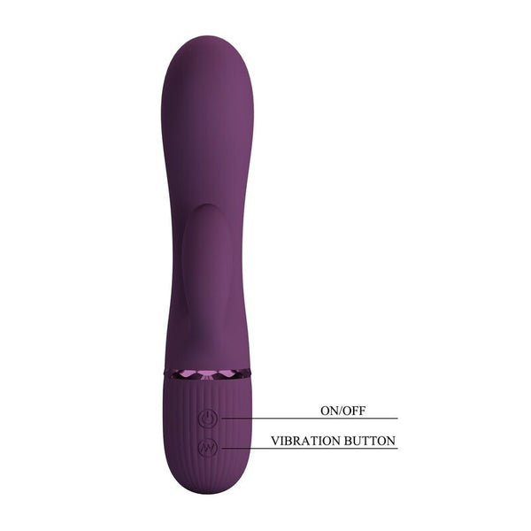 PRETTY LOVE - MARGIE VIBRADOR RABBIT RECARGABLE 10 FUNCIONES MORADO