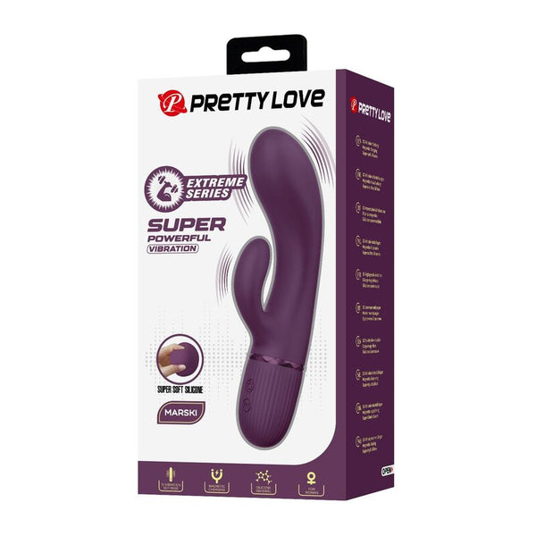 PRETTY LOVE - MARGIE VIBRADOR RABBIT RECARGABLE 10 FUNCIONES MORADO