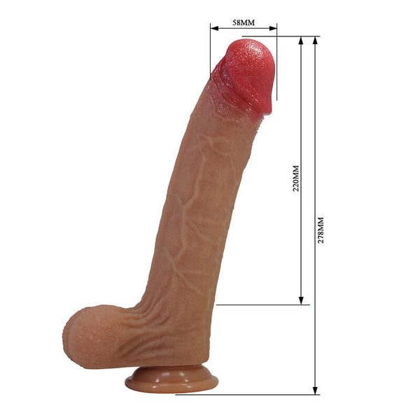 PRETTY LOVE - ORSEN DILDO REALÍSTICO CON VENTOSA 27,7 CM Ø 5 CM