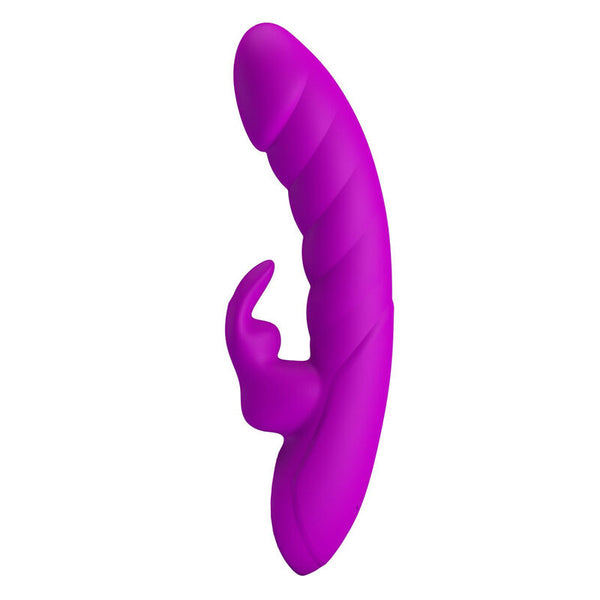 PRETTY LOVE - MONICA VIBRADOR DOBLE ESTIMULACIÓN PARA PUNTO G Y CLÍTORIS RECARGABLE MORADO