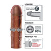 Fantasy mega 2 extensión marrón para el pene