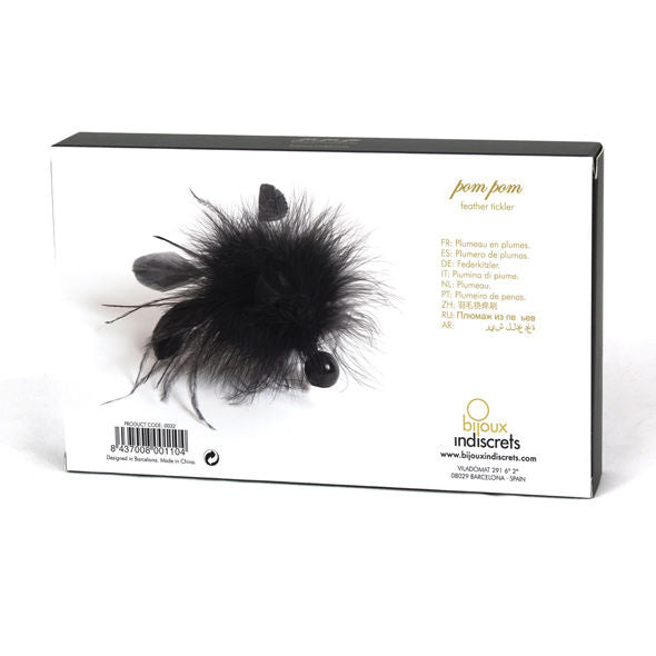 Bijoux pom pom plumero de plumas