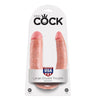 King dildo doble penetración 17.8 cm natural