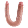 King dildo doble penetración 17.8 cm natural