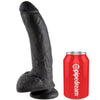 KING COCK - PENE REALISTICO NEGRO 22.9 CM