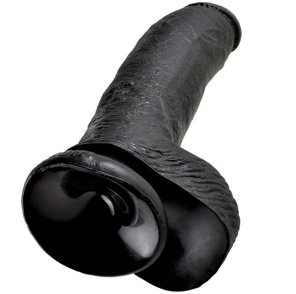 KING COCK - PENE REALISTICO NEGRO 22.9 CM