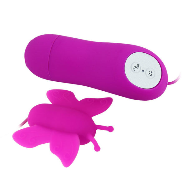 Estimulador de clítoris mariposa love eggs 12 velocidades lila control remoto