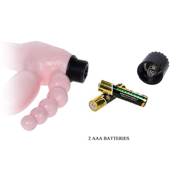Baile arnés sin cuerda tpr con vibración y estimulación anal 25.4 cm