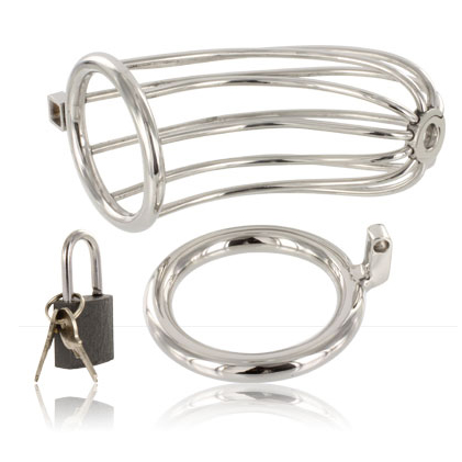 Metal jaula anillo castidad bird