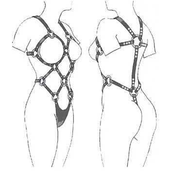 Arnés de cuero para mujer