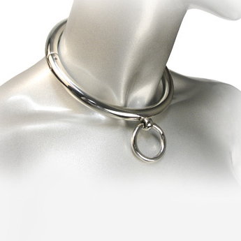 Metal bdsm collar con argolla 18cm