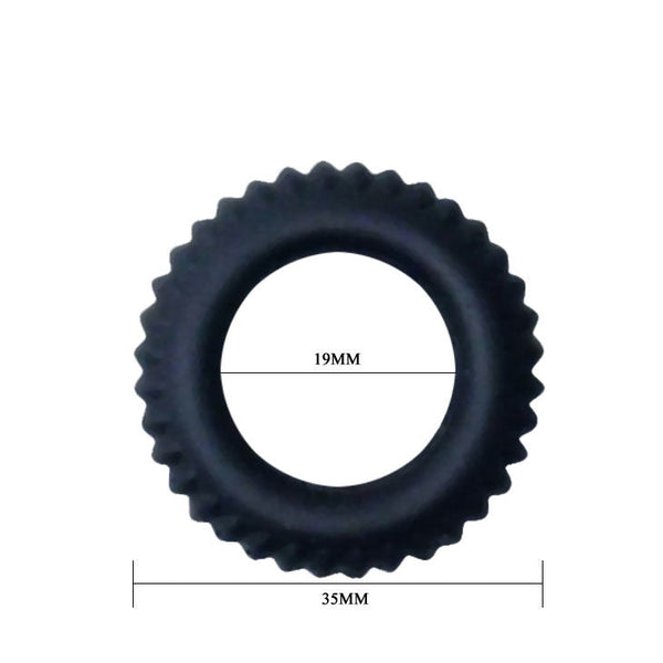 Anillo para el pene Titan negro 1,9 cm