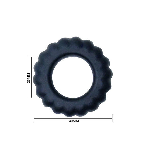 Anillo para el pene Titan negro 2 cm