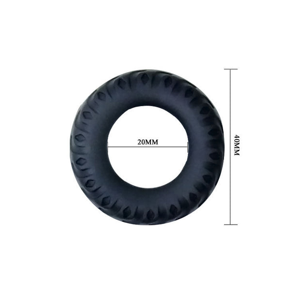 Anillo para el pene Titan negro y verde 2 cm