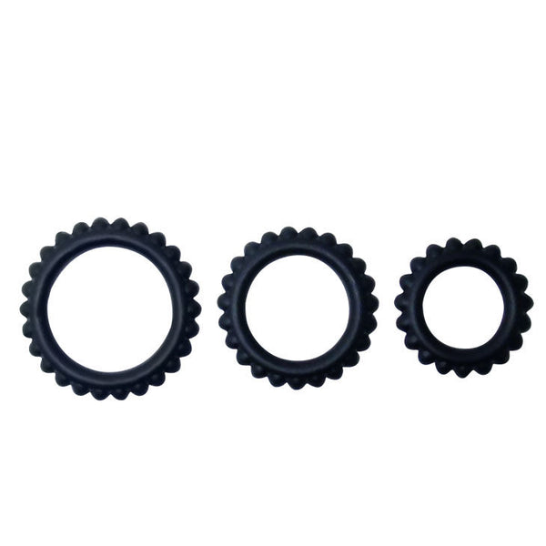 Baile titan set 3 pcs cock ring black 2.8 con 2.4 con 1.9 cm