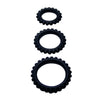 Set de 3 anillos para el pene negros
