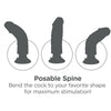 Dildo vibrador con testículos 17.78 cm natural