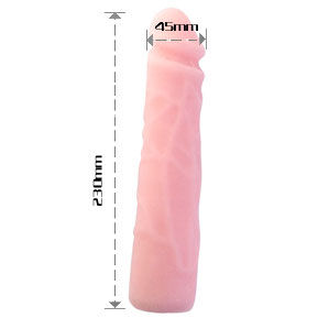 Baile dildo silicona tacto piel realístico 23 cm
