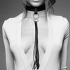 Bijoux collar con flecos negro
