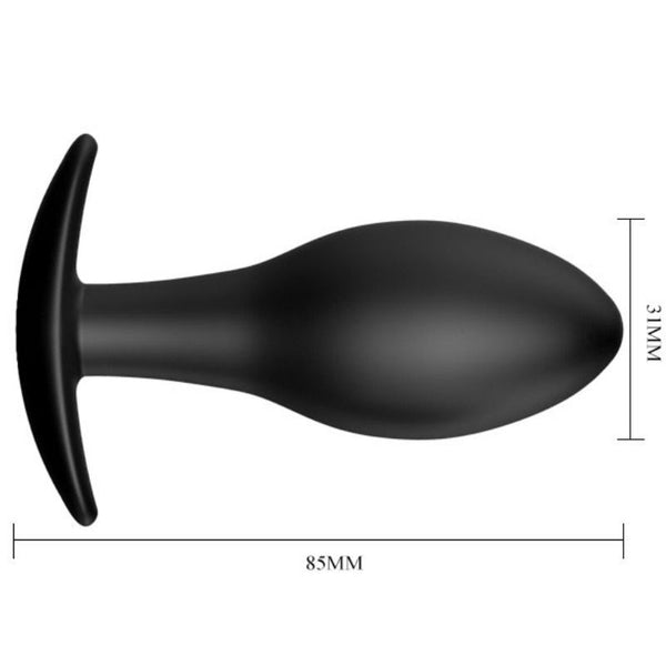 Pretty plug anal silicona ancla 8.5 cm negro