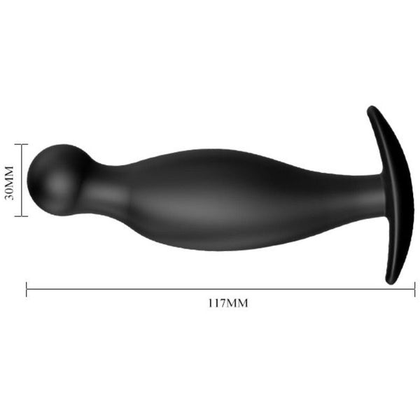 Pretty plug anal silicona 11.7 cm negro
