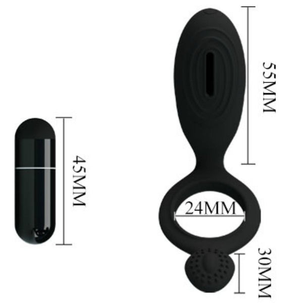 Ethel anillo vibrador con estimulador