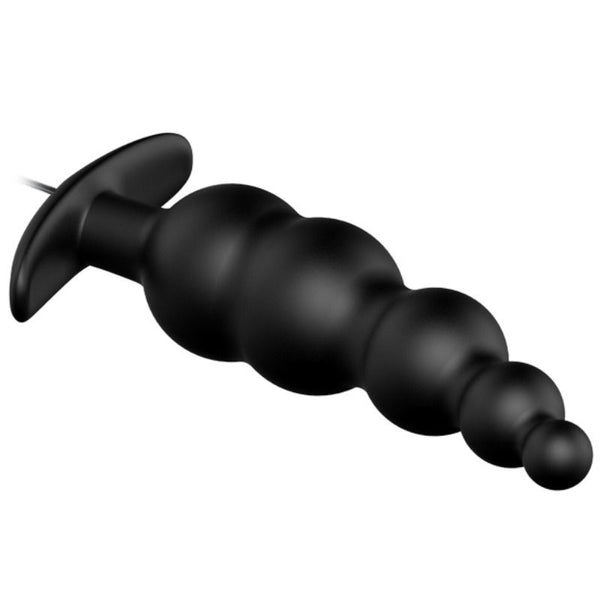 Pretty plug anal silicona estimulación extra y 12 modos vibración negro control remoto