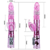 Vibrador recargable con rotacion y estimulador throbbing butterf