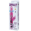 Vibrador recargable con rotacion y estimulador throbbing butterf