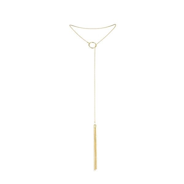 BIJOUX - MAGNIFIQUE COLLAR METÁLICO CON FLECOS DORADO