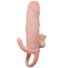 Brave man funda pene anal y clítoris vibrador 16.5 cm natural