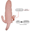 Brave man funda pene anal y clítoris vibrador 16.5 cm natural