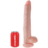 King pene con testículos 35.6 cm color natural