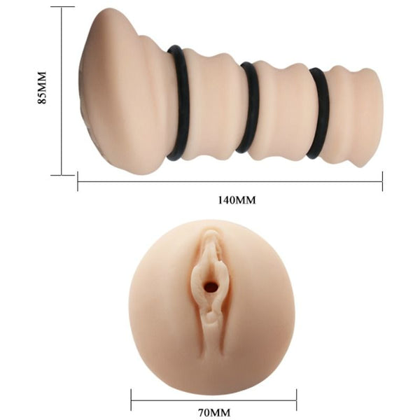 Crazy masturbador con anillos modelo vagina 2