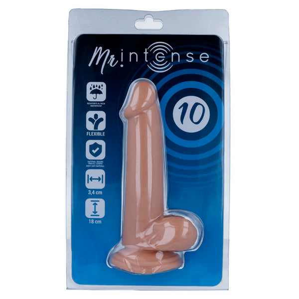 Mr. 10 pene realístico 18 cm o 3.4 cm