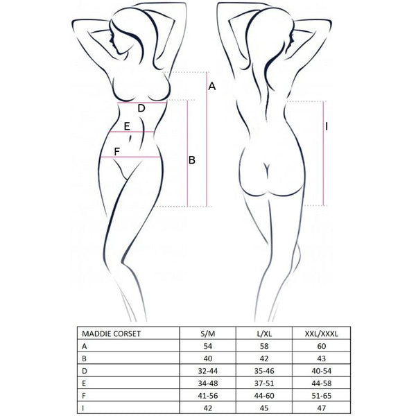Passion woman maddie corset negro talla l xl