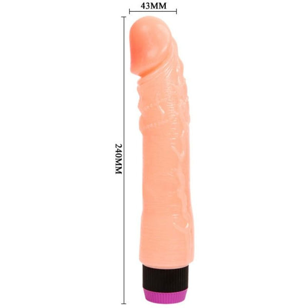 Vibrador realístico flexible natural 24 cm