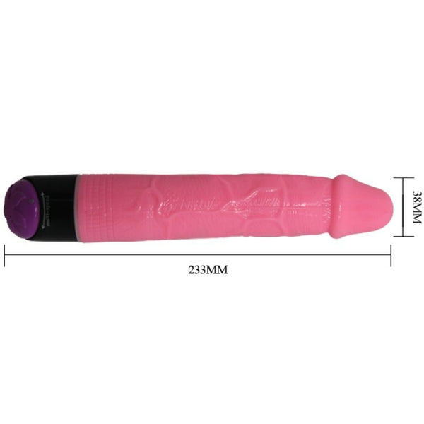 Colorful sex vibrador realístico rosa 23 cm