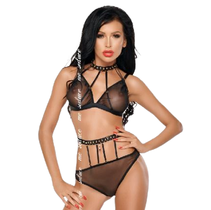 Me-seduce me seduce me seduce me seduce dotty set dos piezas negro l xl