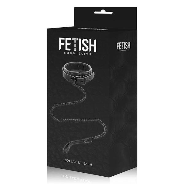 Fetish collar con cadena con forro de neopreno 3
