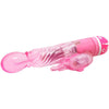 Vibrador multivelocidad con estimulador rosa