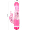 Vibrador multivelocidad con estimulador rosa