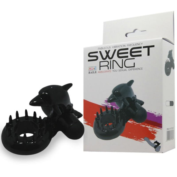 Sweet ring anillo con estimulador clítoris delfín