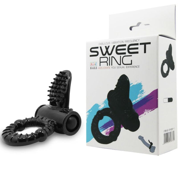 Sweet ring anillo vibrador con rabbit texturado