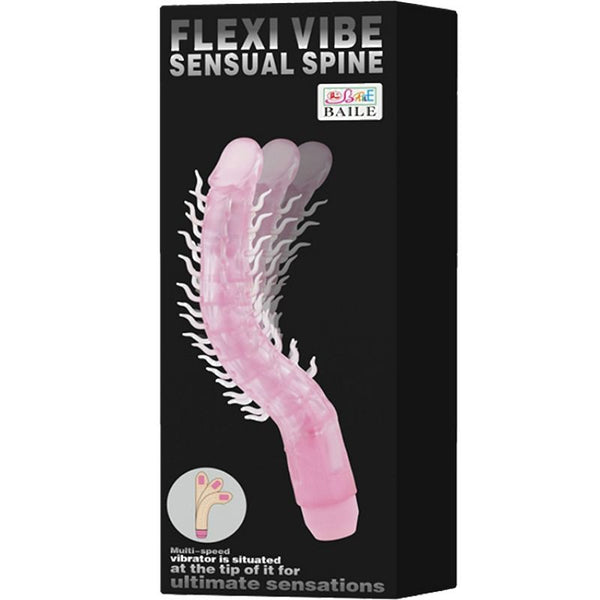 Dildo vibrador flexible Flexi Vibe Sensual Spine lila 23,5 cm